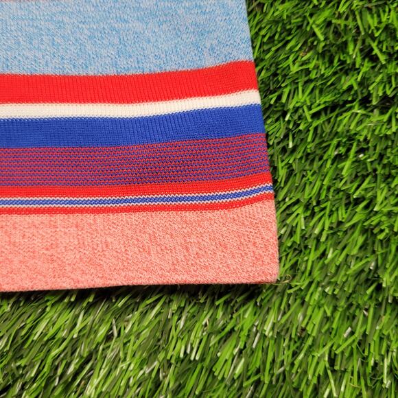 VTG 80s Multi-Color Stripe Tank Top Womens M Retro Roller Skate Textured - Picture 2 of 7